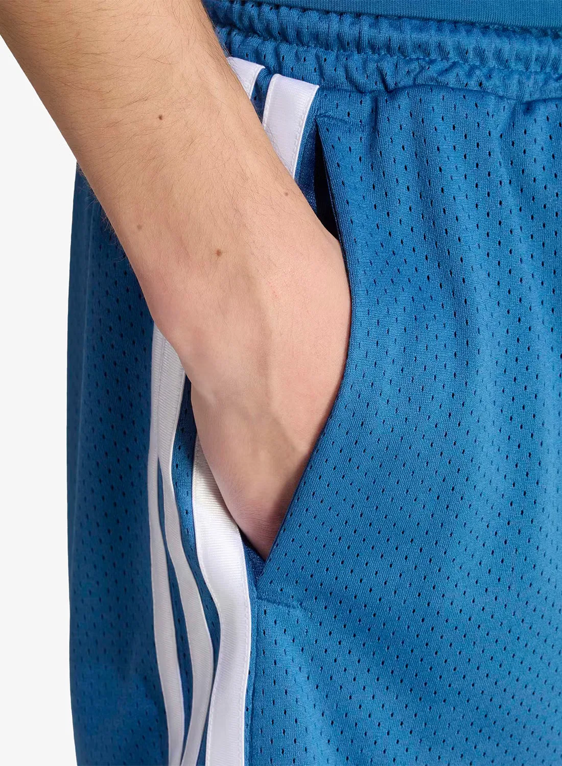 Шорты спортивные сетчатые Adidas, синий — фото 3