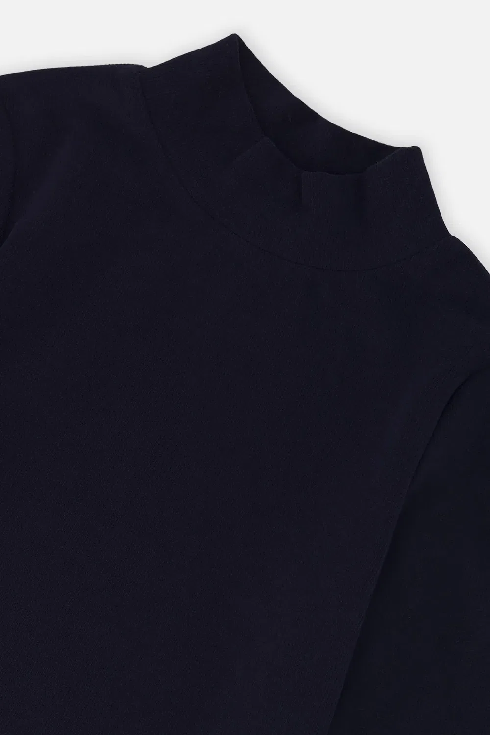 Детская кофта с высоким воротом из рубчика Deux par Deux, Dark Blue — фото 3