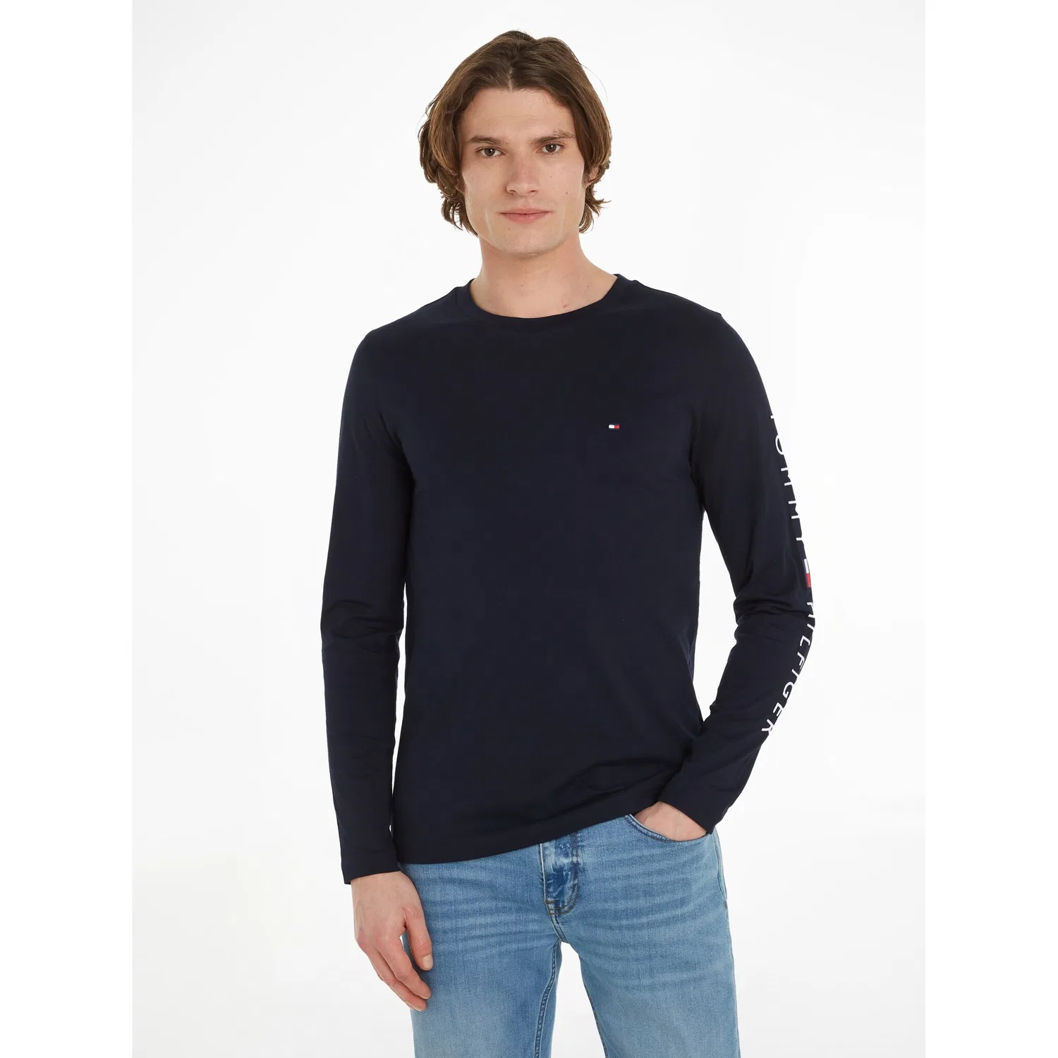 Женский лонгслив с логотипом Tommy Hilfiger, Desert Sky