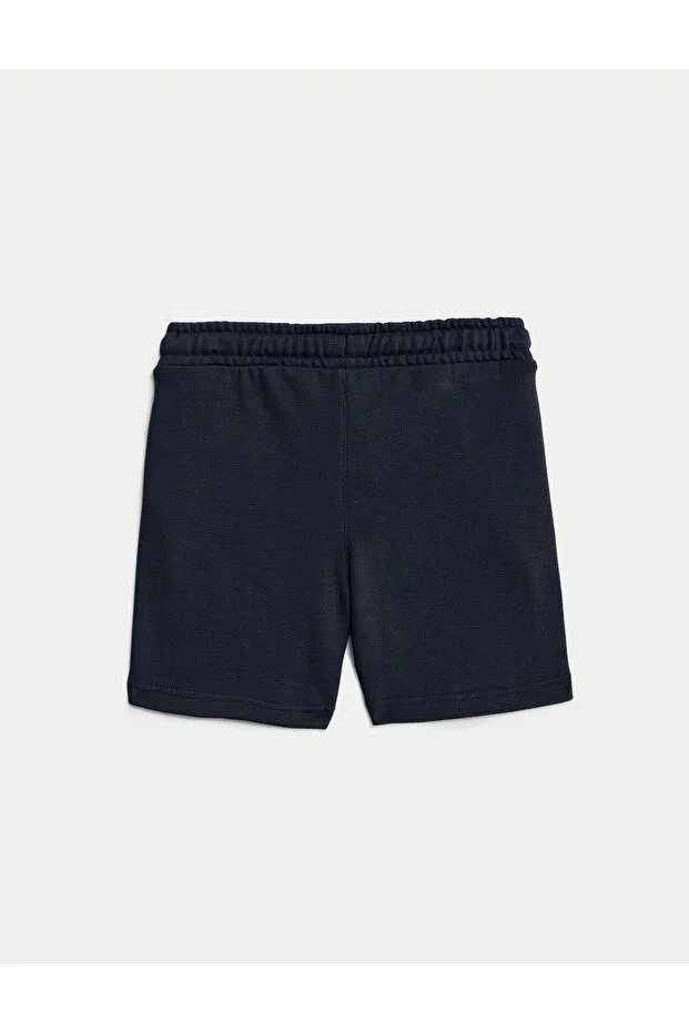 Детские шорты для мальчиков хлопковые Regular fit cotton shorts Marks & Spencer, Navy Blue — фото 2
