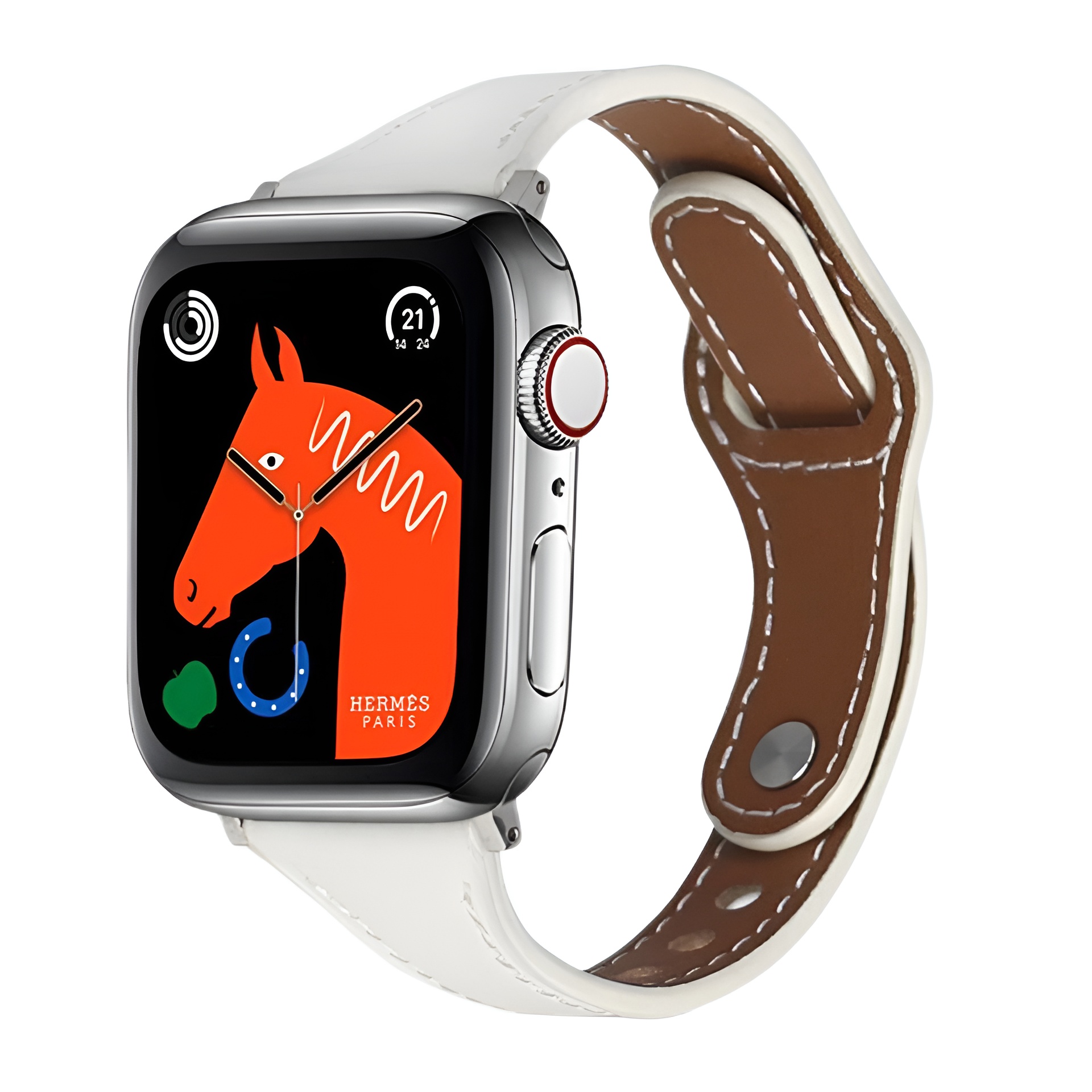 

Ремешок для часов Apple Совместимость Натуральная кожа Zhongwo Белый
