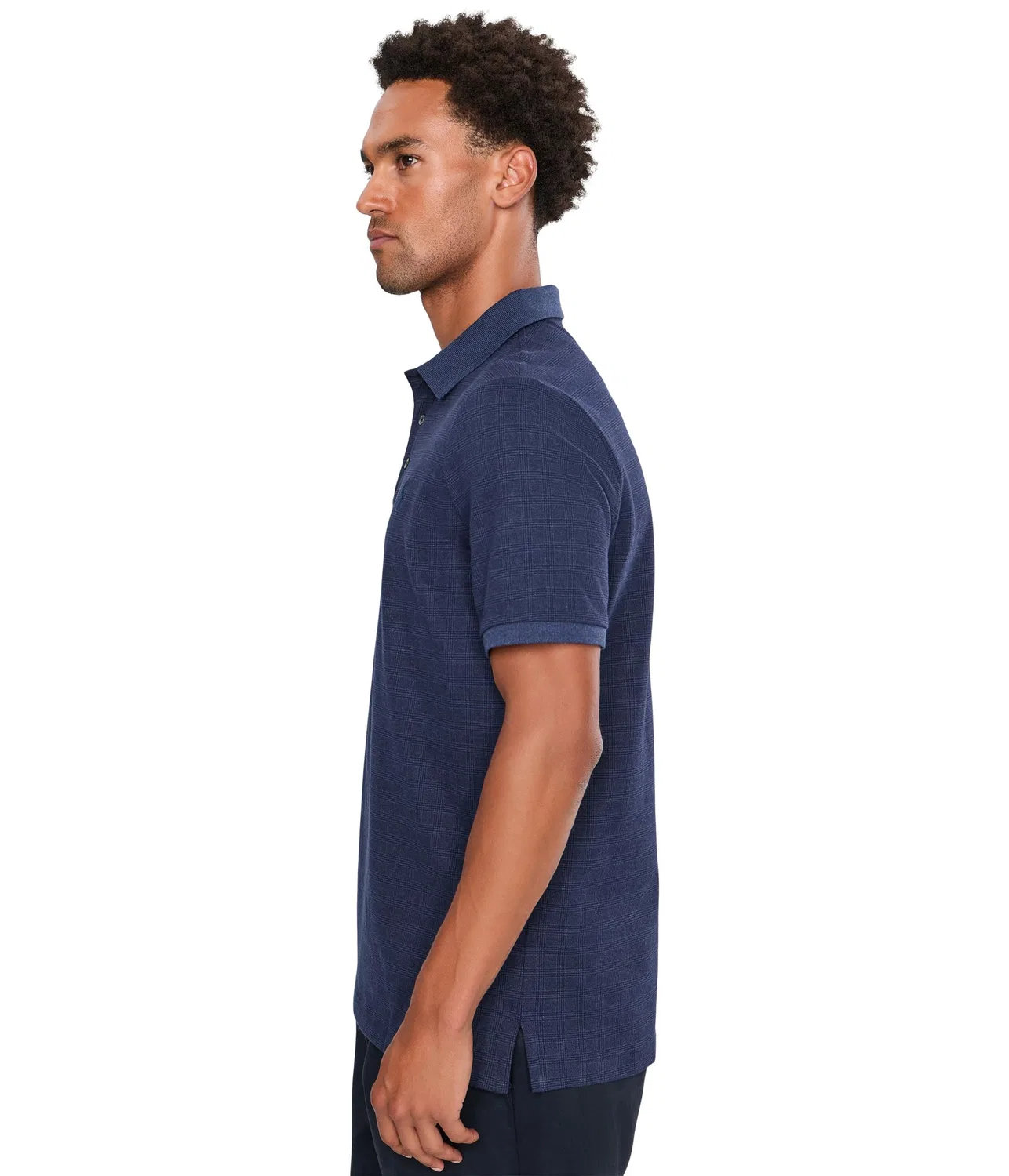 Классическая поло-рубашка из эластичной сетки Polo Ralph Lauren, Small Glen/Spring Navy Heather — фото 3