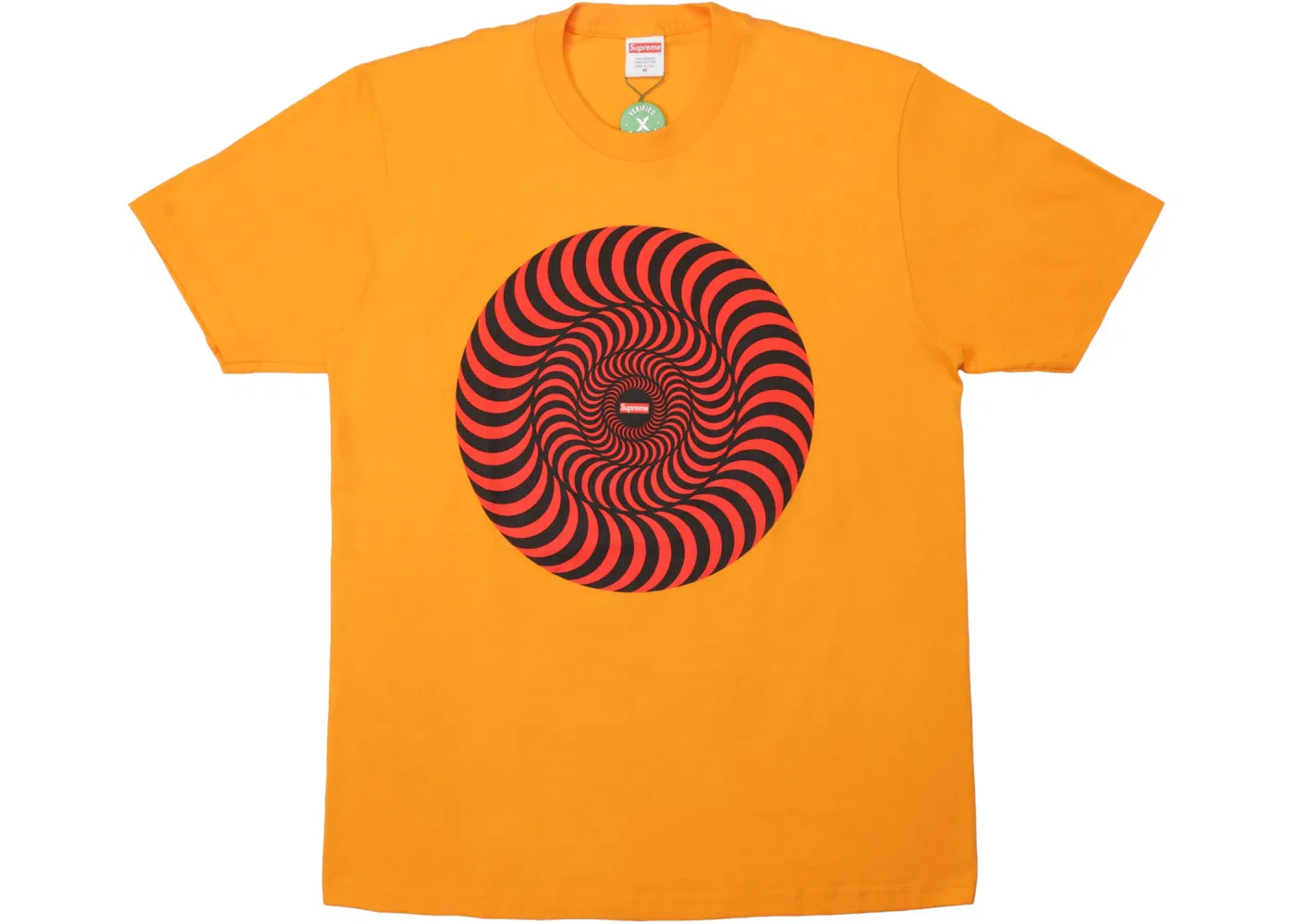 Мужская футболка с принтом Supreme Spitfire Classic Swirl Supreme, Bright Orange