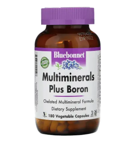 

Мультиминералы с бором 180 капсул Vcaps Bluebonnet Nutrition