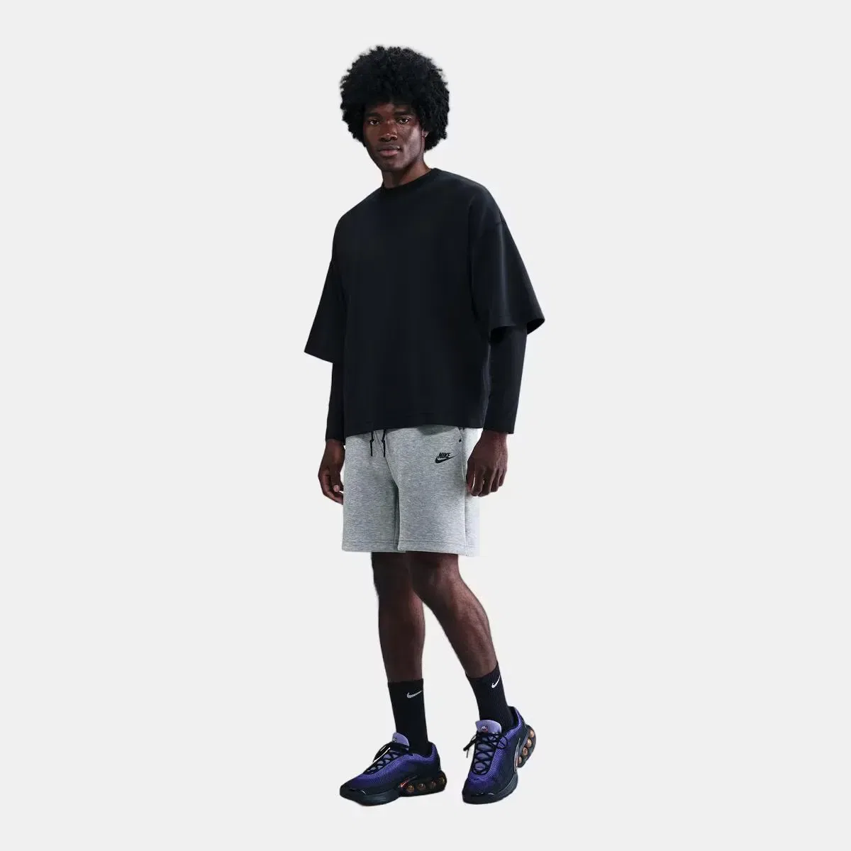 Мужские шорты с флисом Nike Tech Fleece, Красный — фото 3