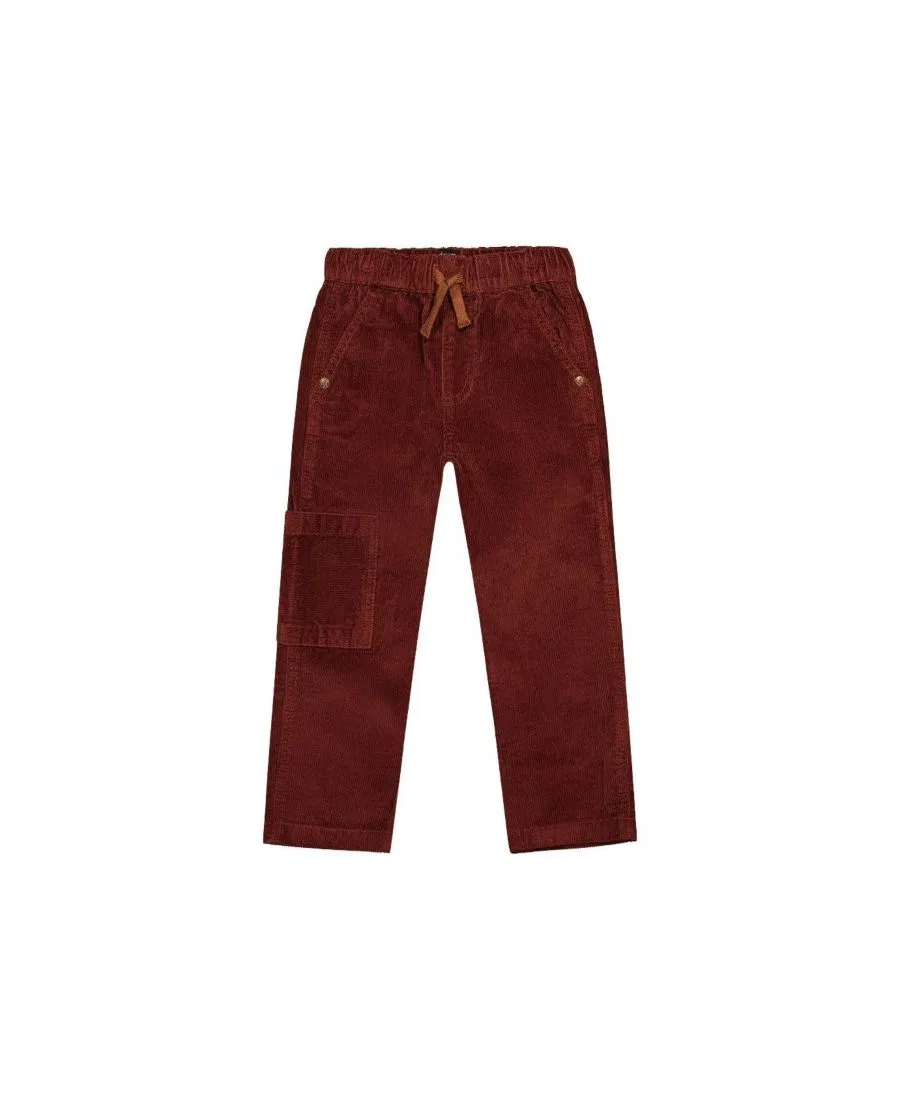 Брюки из вельвета с карго-карманом, Boys Must-Haves Deux par Deux, Reddish-Brown