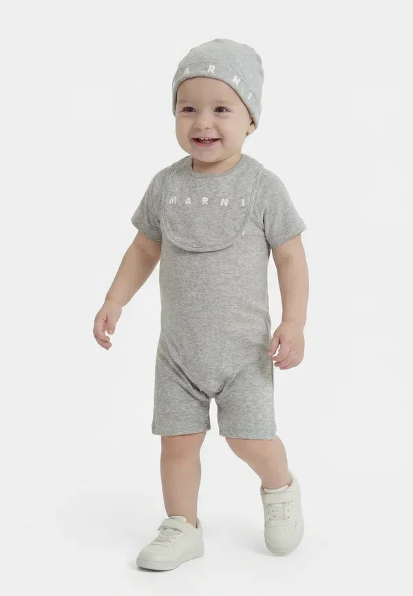 Комплект из джерси с принтом Box kit unisex set Marni, Inox Gray Melange, серый