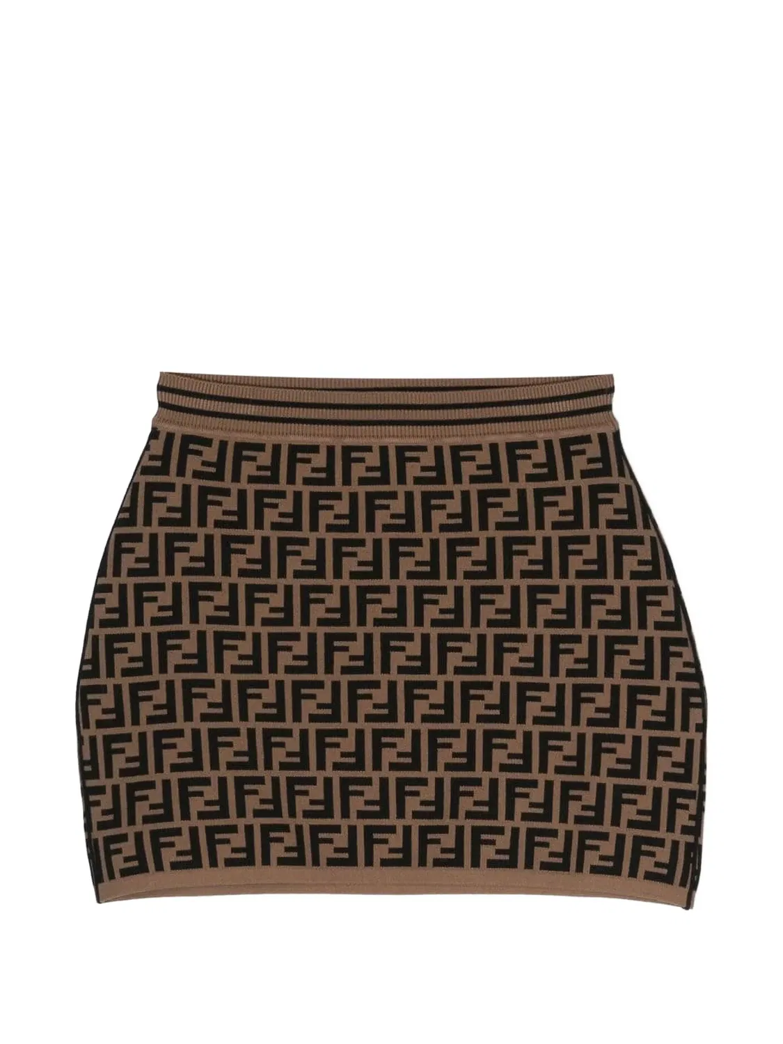 Юбка Zucca коричневая FENDI, коричневый