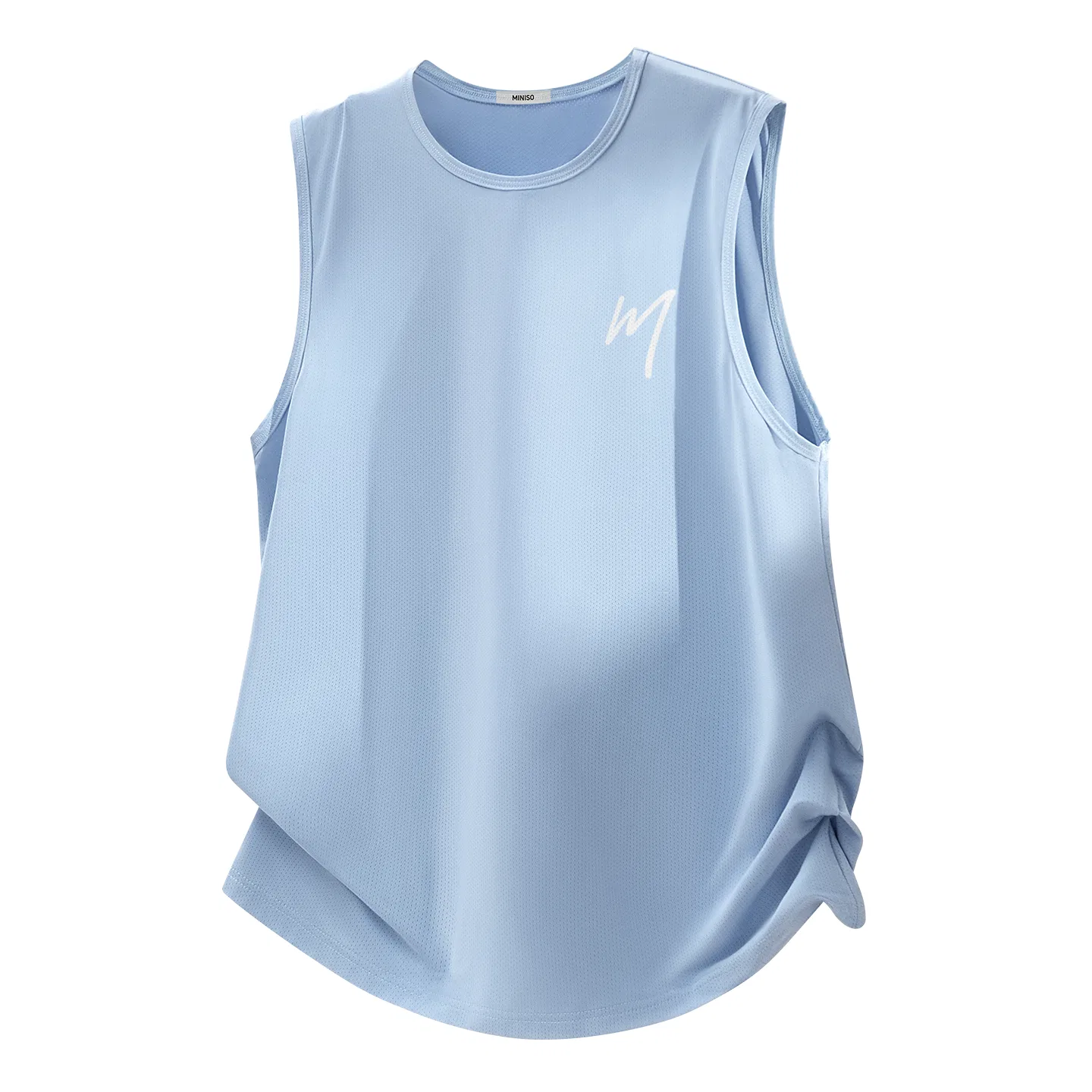 Детская майка с круглым вырезом умеренного прямого кроя MINISO, Glacier Blue