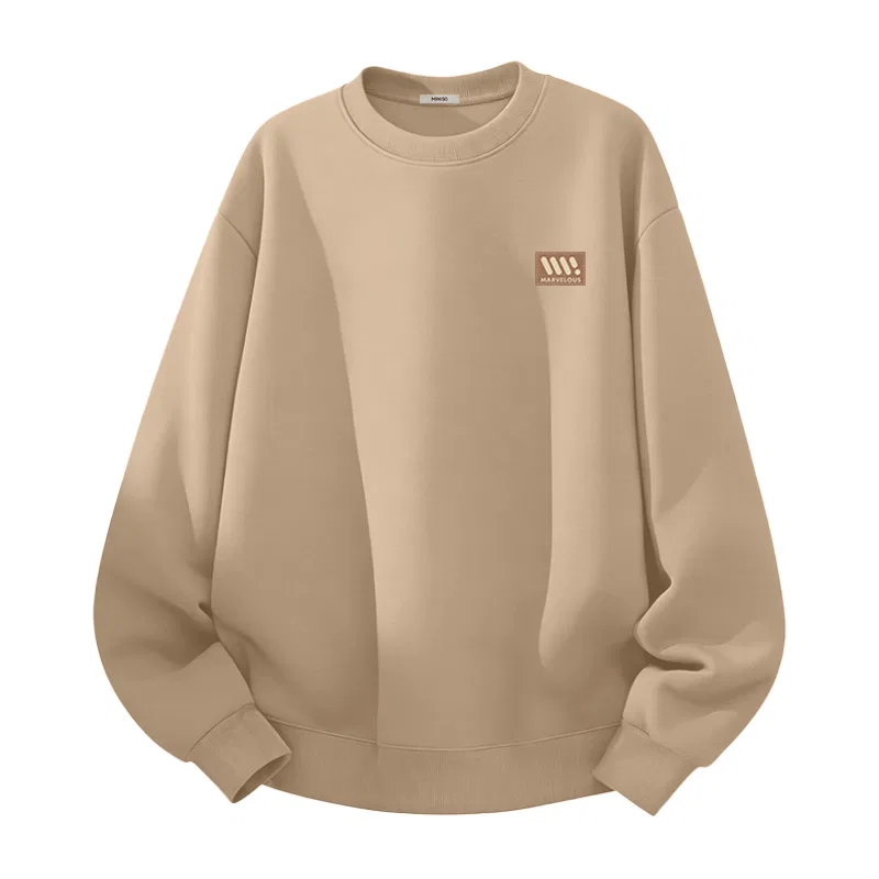 Детский свитшот с нашивкой MINISO, Khaki