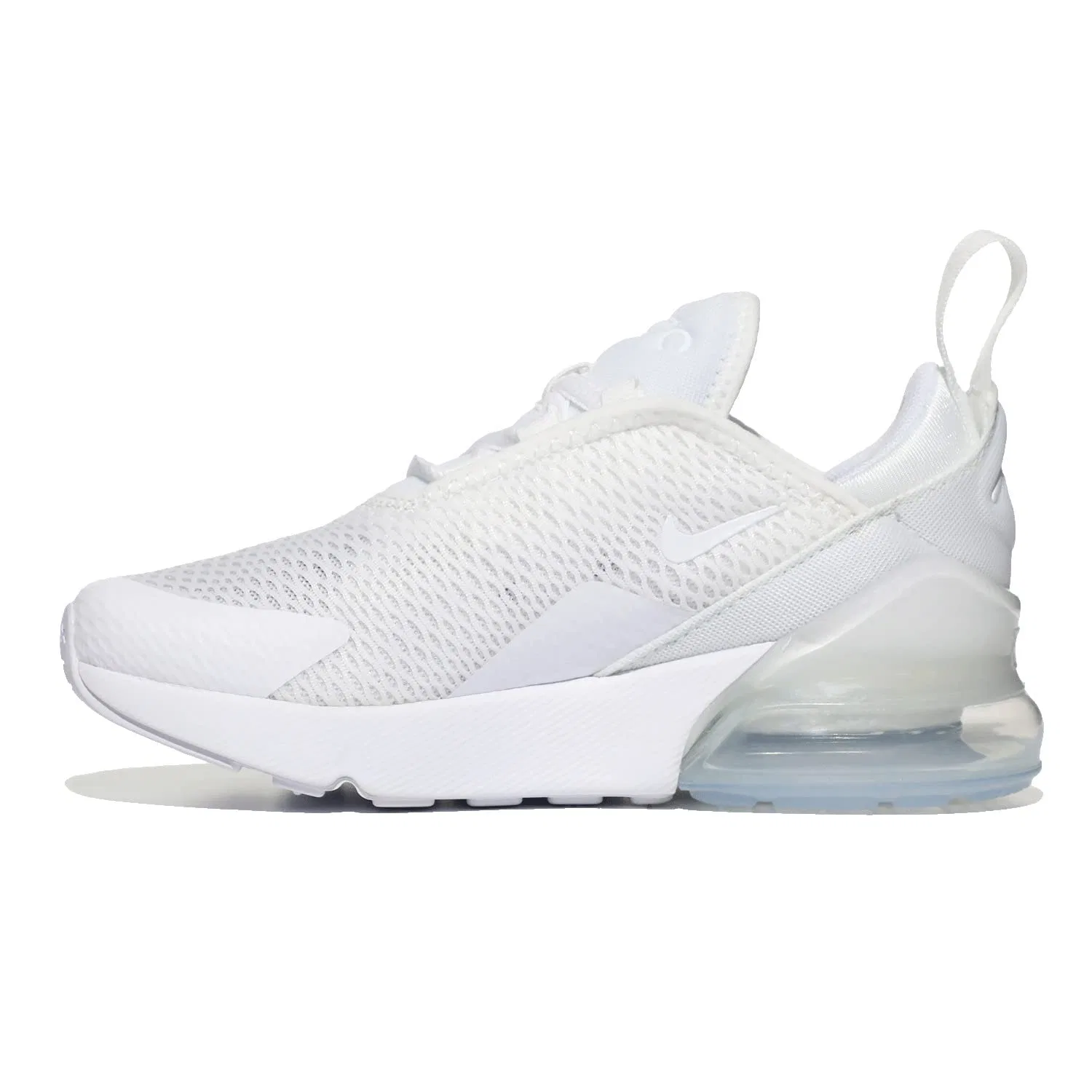 Кроссовки Air Max 270 (для маленьких детей) Nike Kids, White/White/Metallic Silver — фото 3