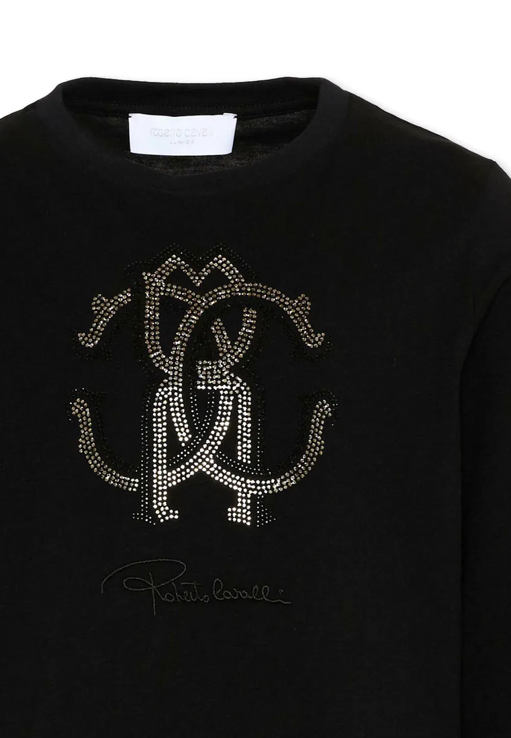 Футболка унисекс с длинными рукавами Roberto Cavalli Junior, Black — фото 3