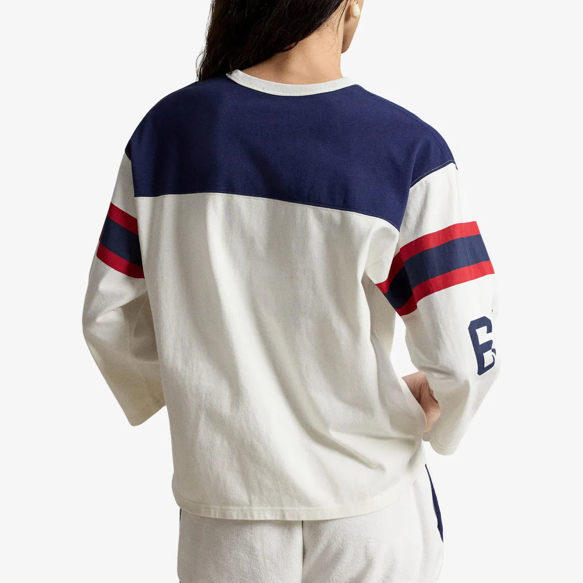 Футболка Polo Bear свободного кроя из хлопкового трикотажа Polo Ralph Lauren, белый/темно-синий — фото 4