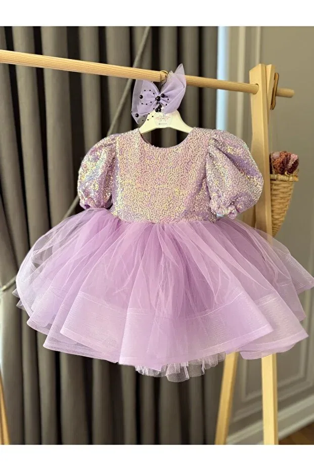 Детское платье для девочек с пайетками Aden Baby, Lila
