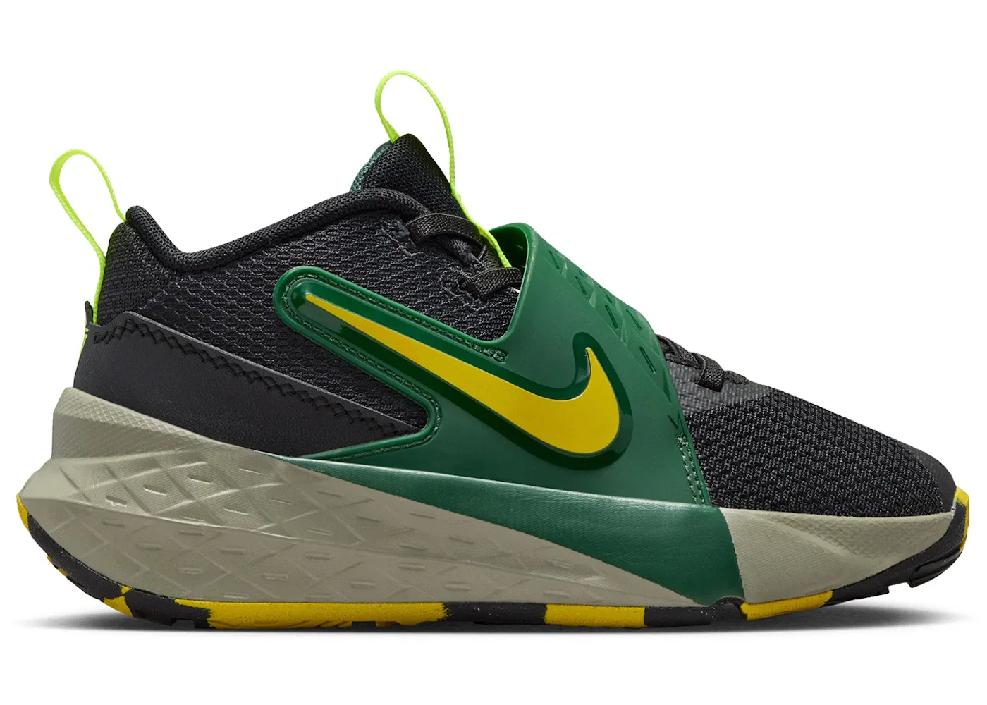 Детские кроссовки спортивные Nike Team Hustle D 12 Nike, Black/Fir/Light Army/Bright Citron