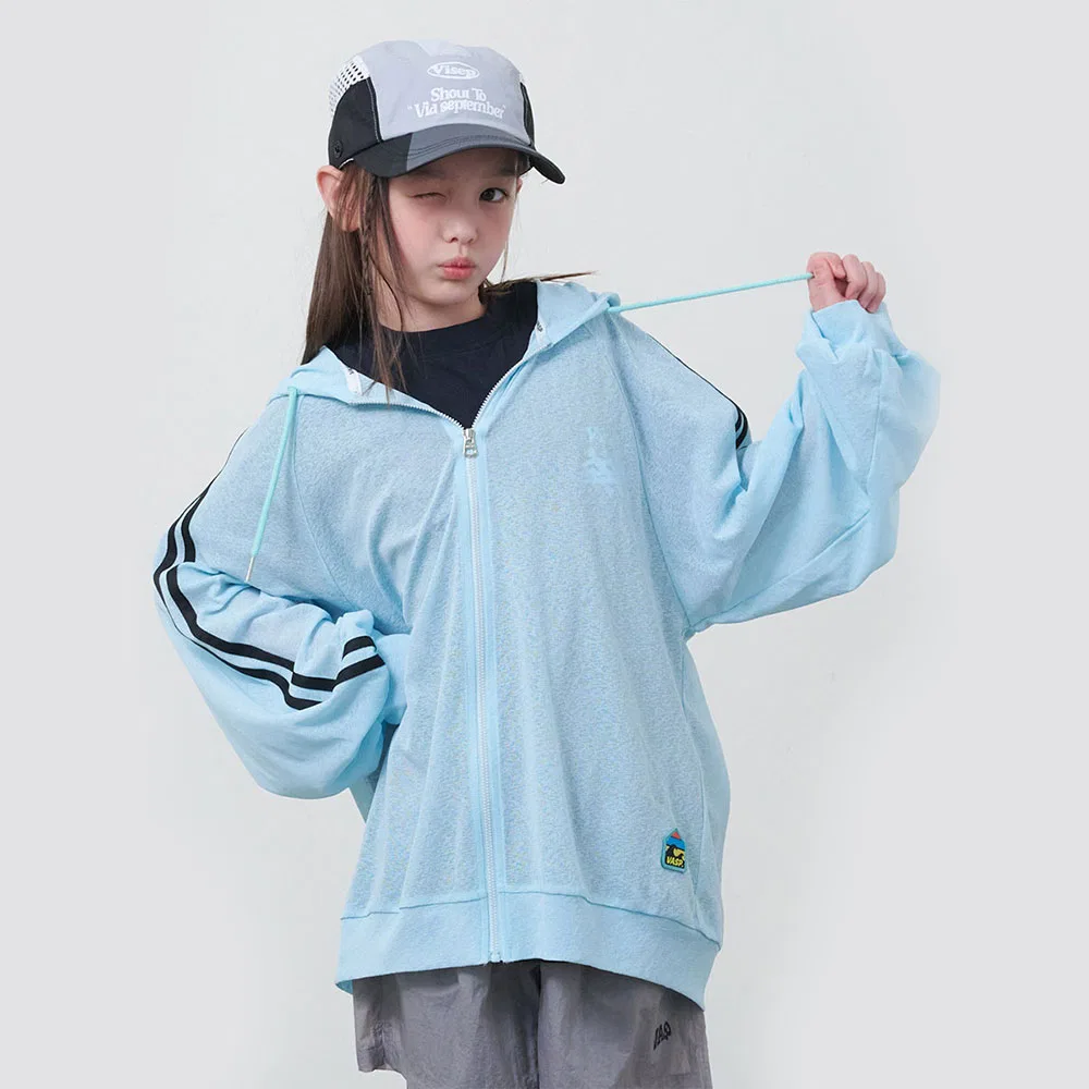 Детская голубая худи на молнии Wavy от Viaseptember