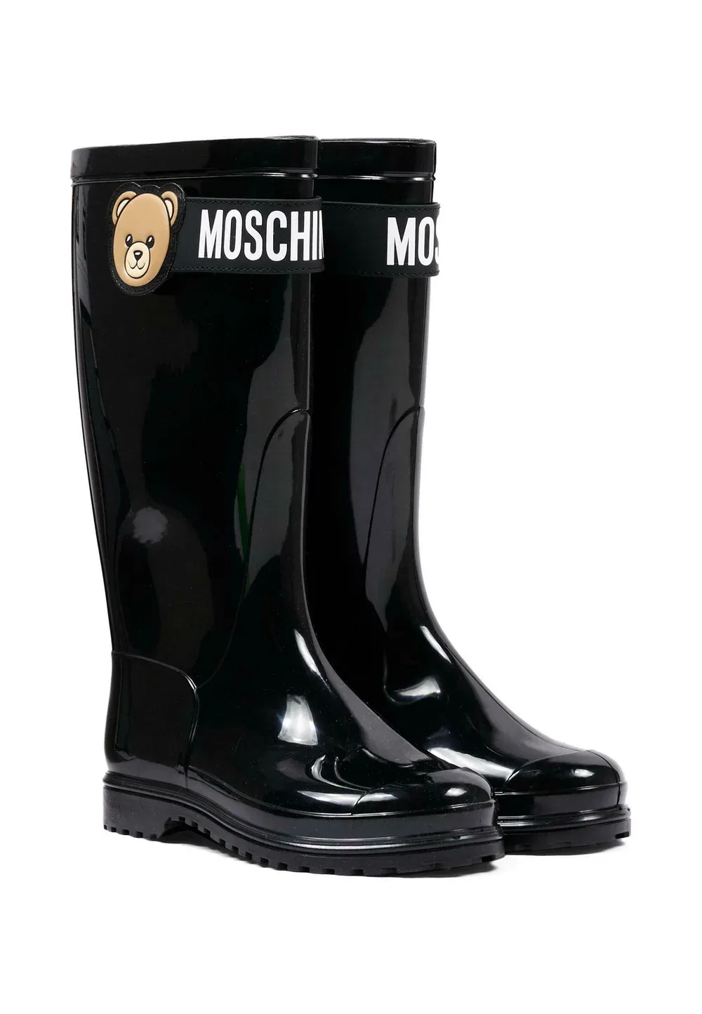 Stivali Pioggia унисекс - резиновые сапоги Moschino, Black — фото 2