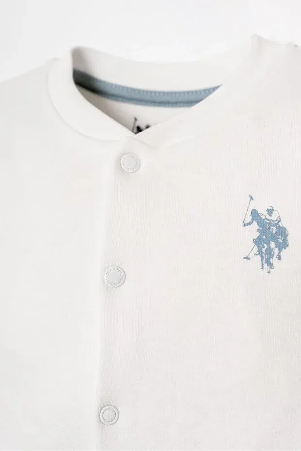 Детский комплект для выписки из роддома 100% хлопок U.S. Polo Assn., White — фото 2
