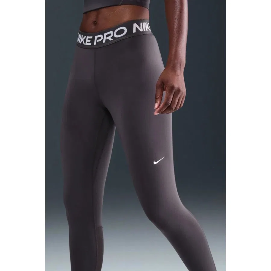 Женские спортивные леггинсы с сетчатыми вставками Nike Pro 365 Dri-FIT, Thunder Grey White — фото 3