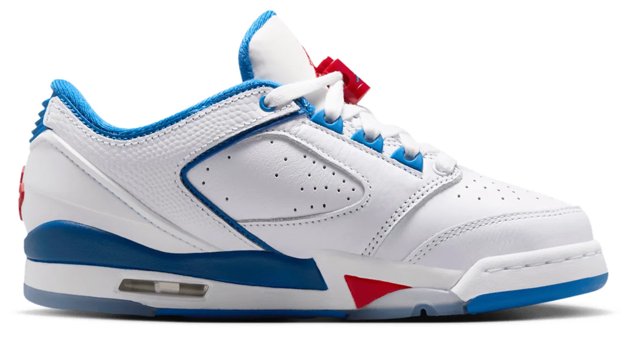 Детские кроссовки для мальчиков с кожаным верхом Jordan Sixty Plus Low, Jordan, White Red Blue