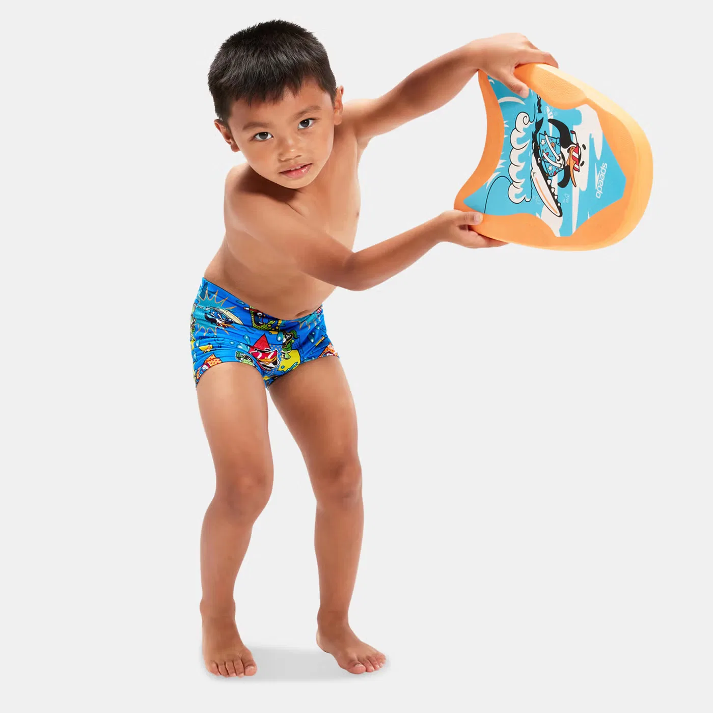 Шорты для плавания с принтом, детские, Speedo, синий — фото 3