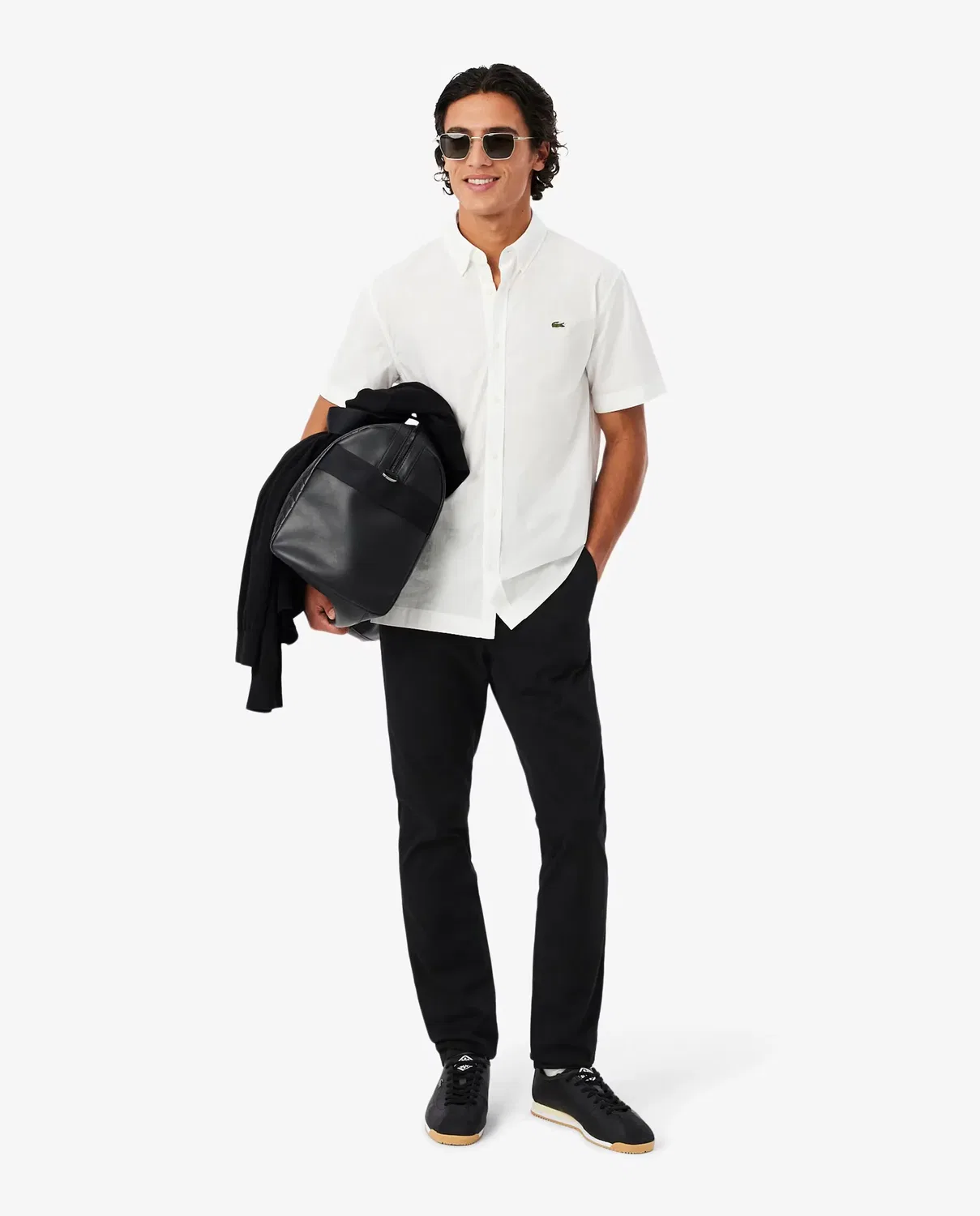 Спортивные штаны-джоггеры Lacoste Negro, мужские, зауженный крой — фото 4