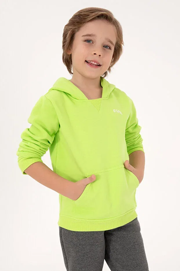 Детское худи для мальчиков с капюшоном U.S. Polo Assn., Apple Green