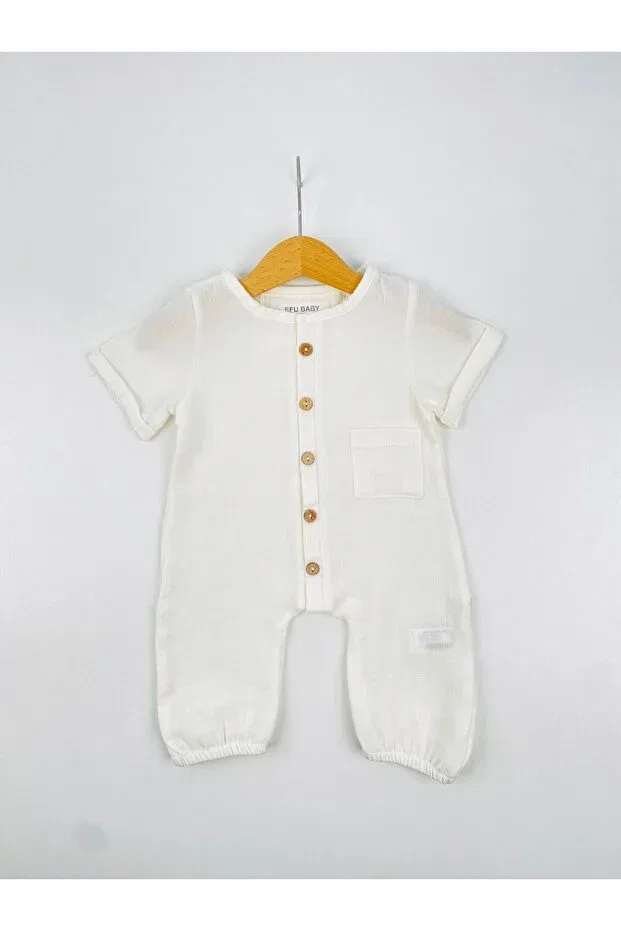 Детский комбинезон с коротким рукавом Efu Baby, White
