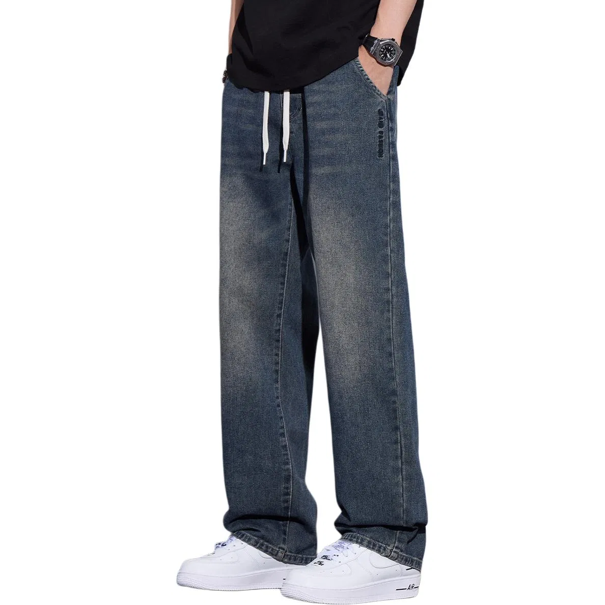 Детские джинсы с потертостями Tonlion, Vintage Blue