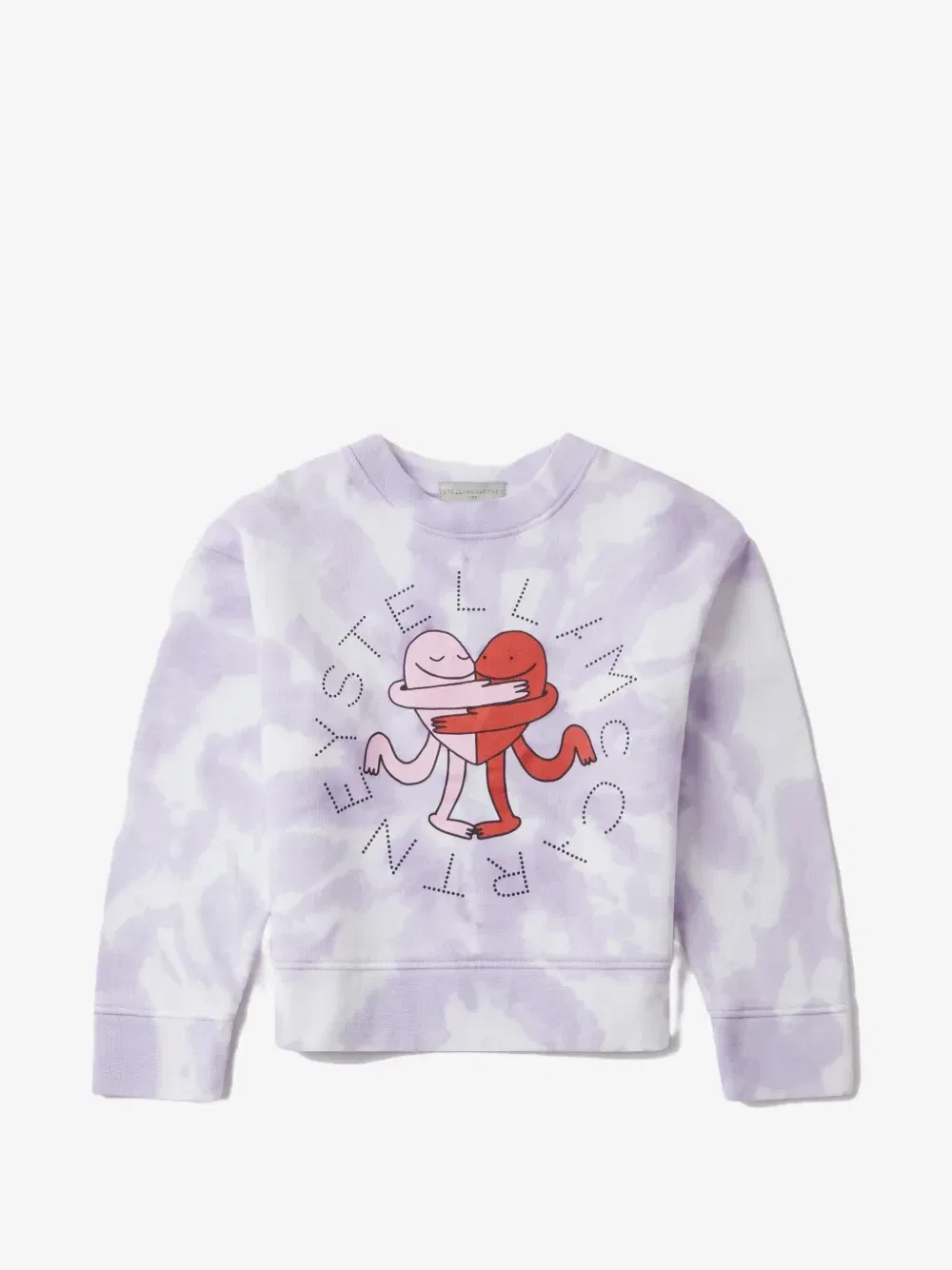 Свитшот с графическим принтом тай-дай «Друзья Земли» Stella McCartney Kids, белый