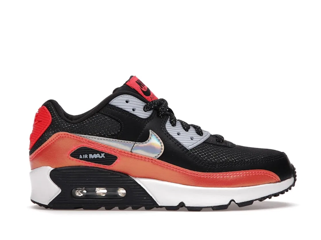 Детские кроссовки Lifestyle Nike Air Max 90, Off Noir Laser Crimson Hydrogen Blue White