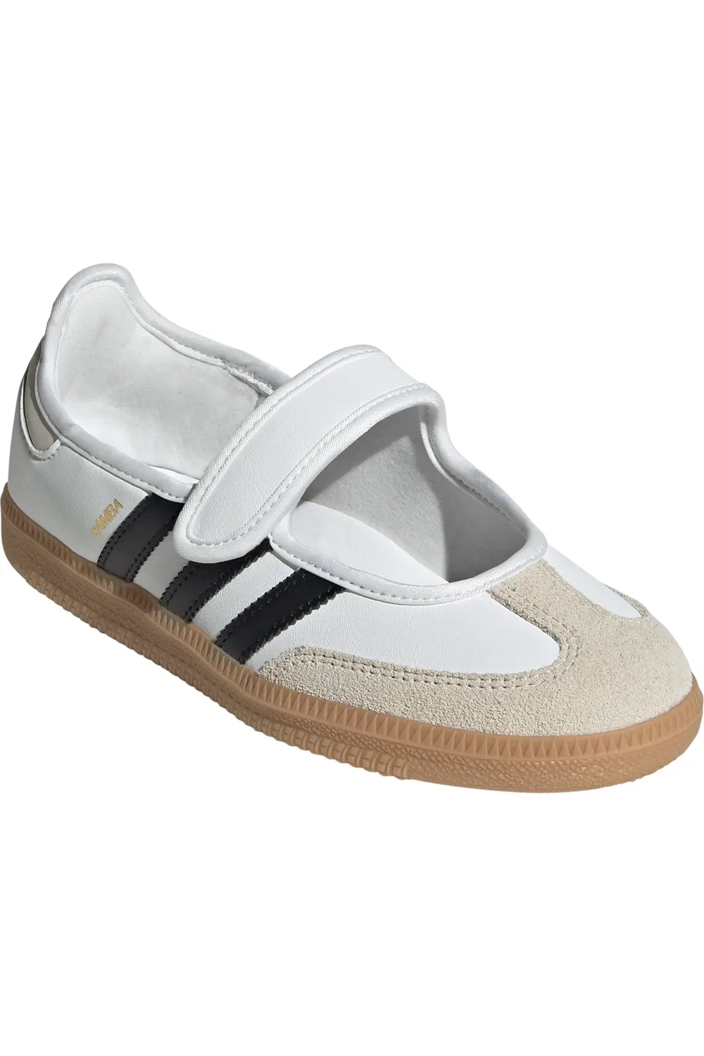 Детские кеды сандалии на низкой подошве Samba Jane adidas, Ftwwht/Alu