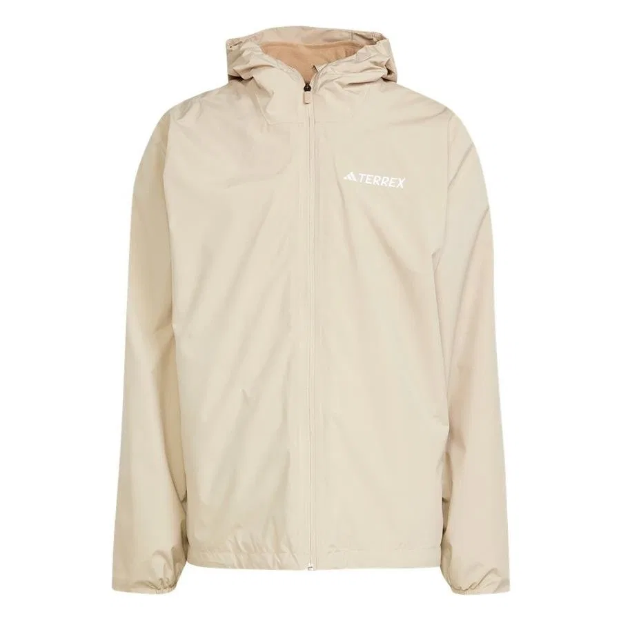Мужская куртка с капюшоном, 3-в-1, модель MT ESS 3IN1 J, adidas, Бежевый — фото 2