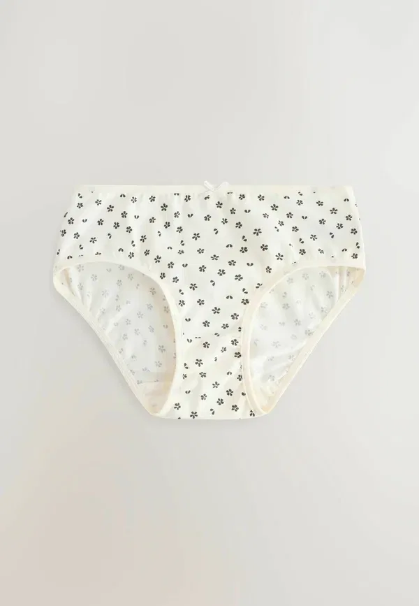 Трусы с цветочным принтом Ditsy print 5 pack Next black, white, белый/черный — фото 2