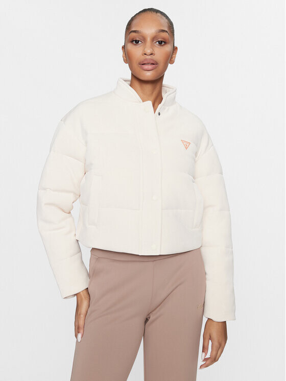 

Пуховик стандартного кроя Guess, экрю
