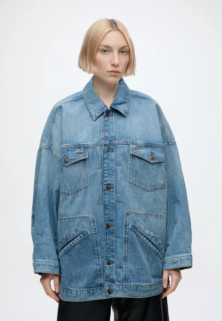 Куртка DIESEL межсезонья из синего денима — фото 2