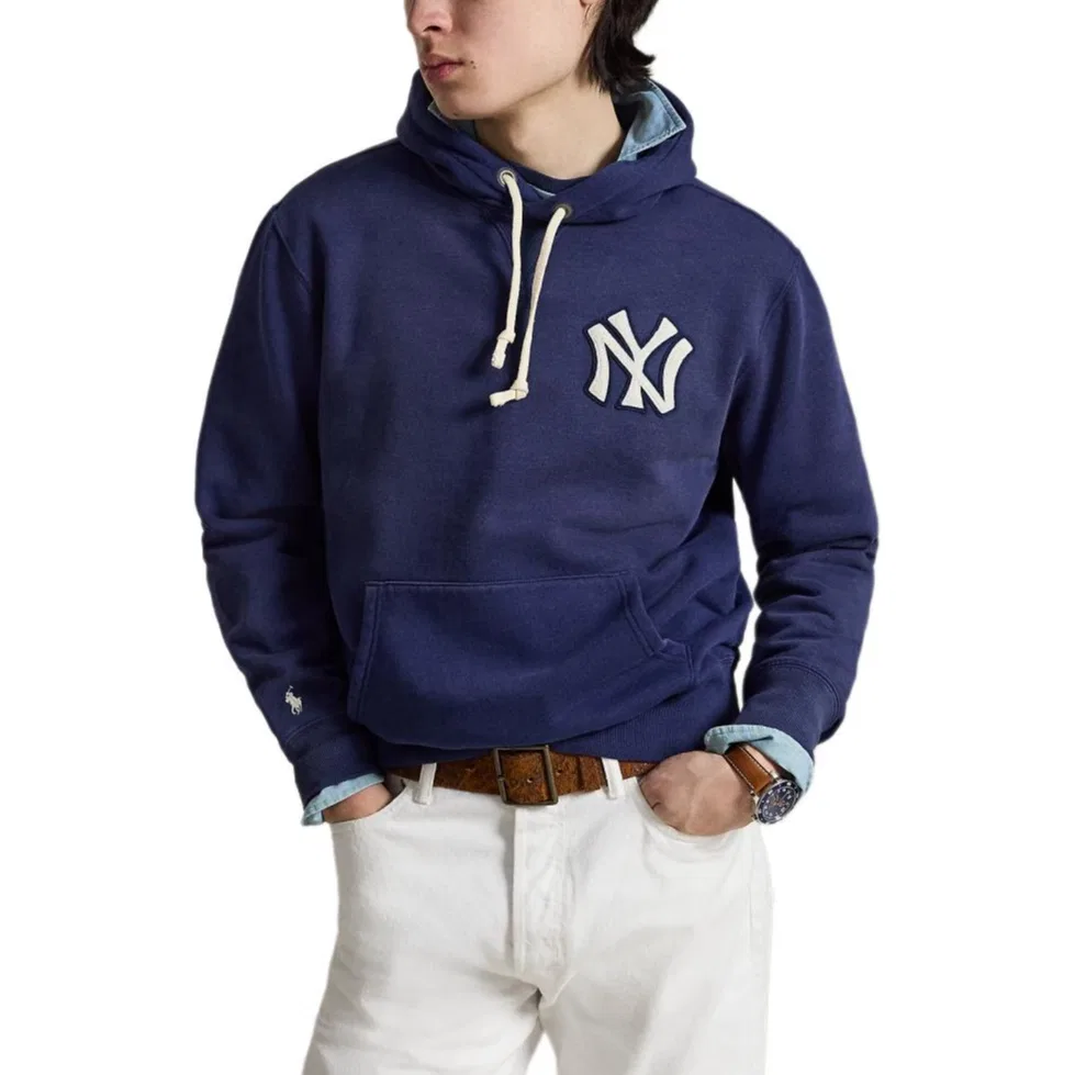 Свитшот мужской с логотипом Polo Ralph Lauren, Deep Cobalt Blue — фото 3