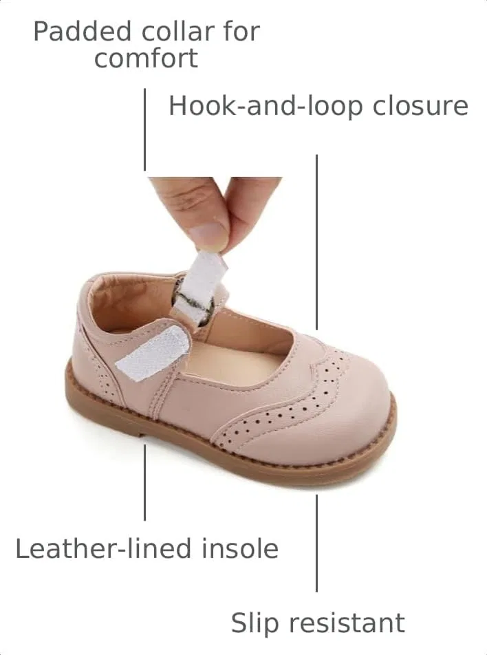 Детские туфли Мэри Джейн для девочек Classic Mary Jane DADAWEN, Pink — фото 3