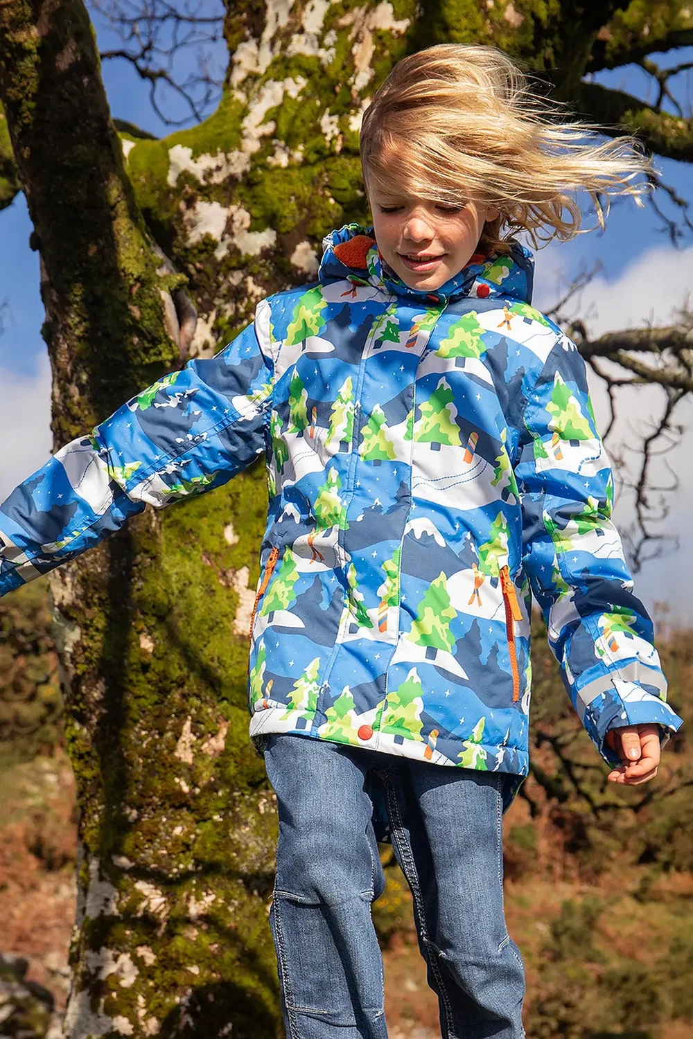 Детское зимнее пальто Snow and ski coat Frugi, Blue — фото 2