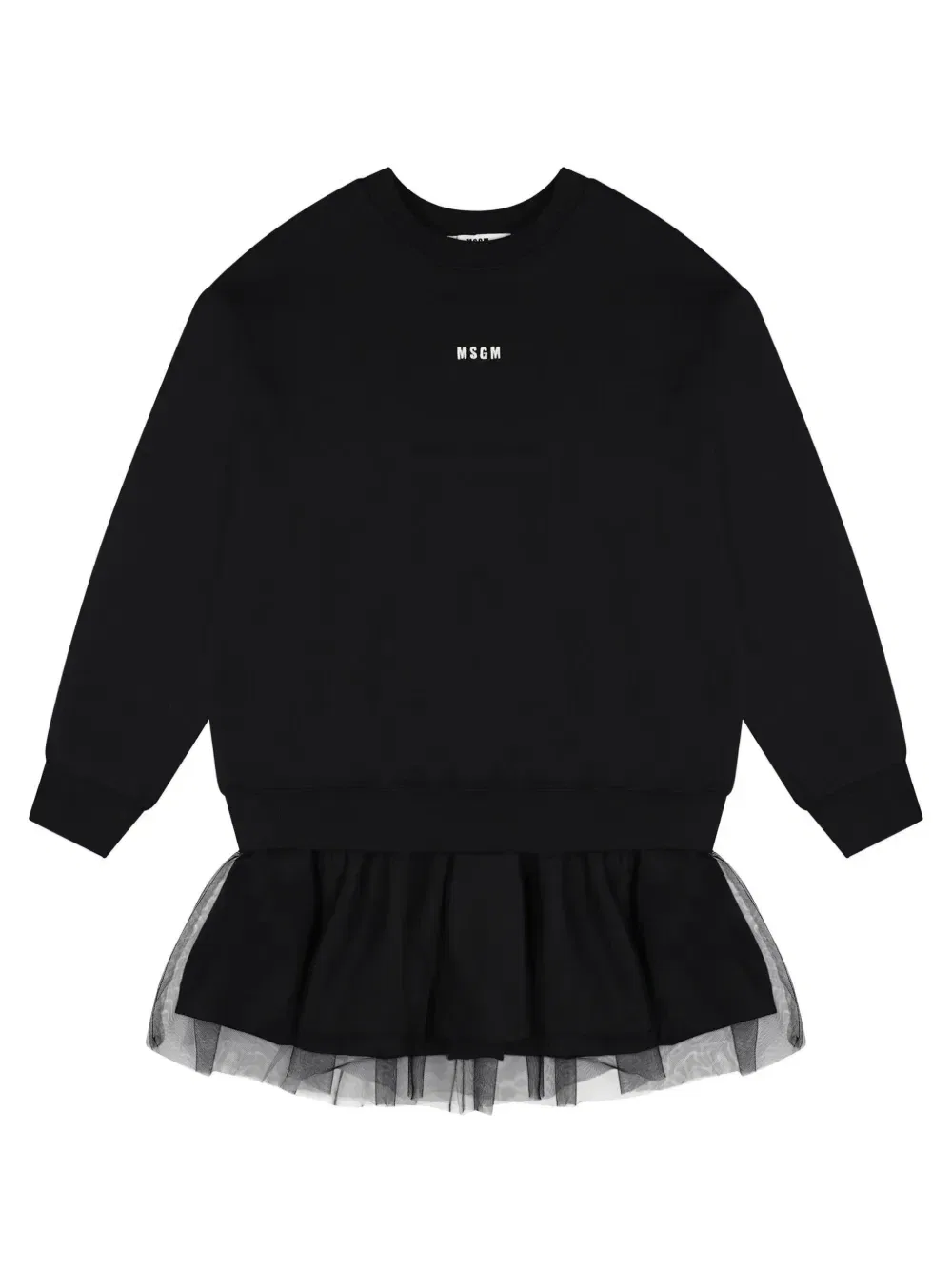 Платье мини с логотипом Msgm Kids, черный