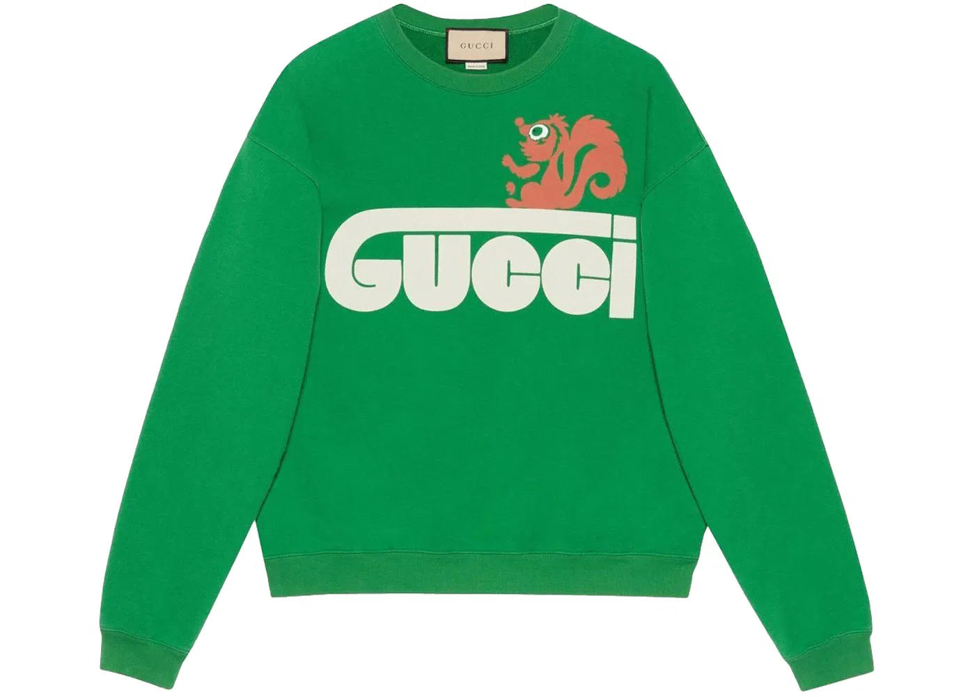 Мужской свитшот с принтом Retro Gucci Skunk-Print Gucci, Grass Green
