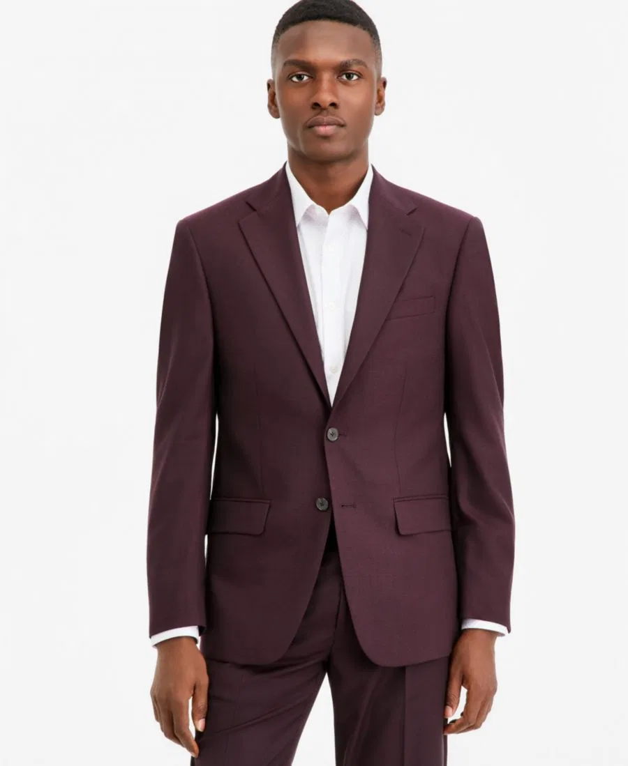 Пиджак Calvin Klein с воротником с лацканами, Burgundy