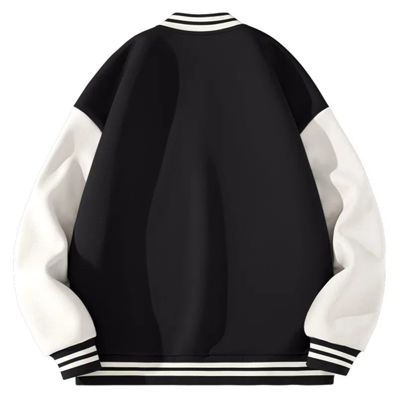 Детская бейсбольная куртка MINISO, Цвет: Spring Fall Cotton-Like Air Layer Black — фото 4