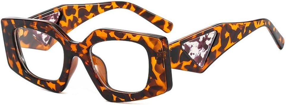 

Популярные модные солнцезащитные очки «кошачий глаз» в форме многоугольника для женщин, ретро-стиль, желейные, с защитой от УФ-излучения UV400, прозрачная оправа для мужчин SKFGNX, Leopard Clear