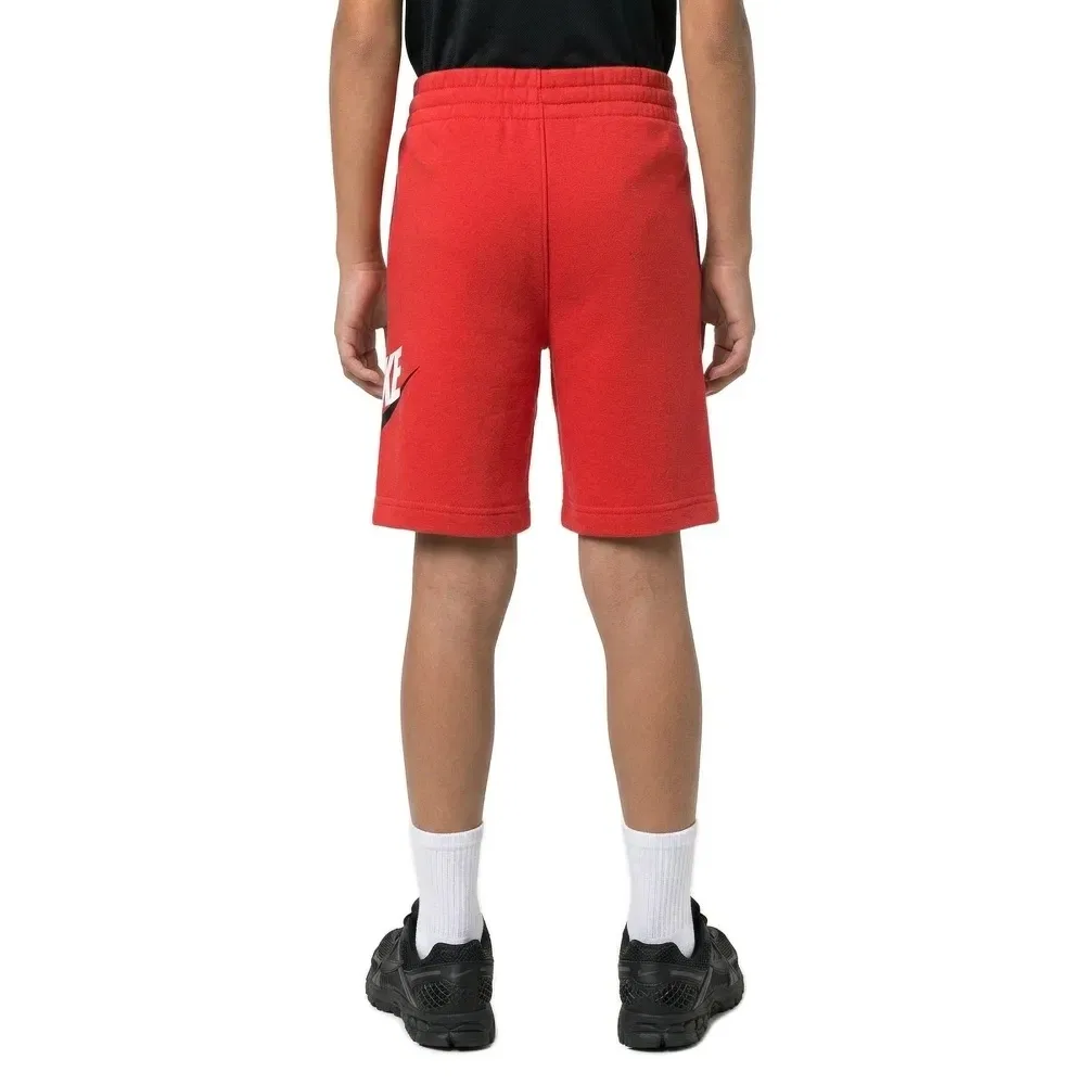 Детские шорты из футера с затяжками Nike Club Hbr Fit, Red — фото 4