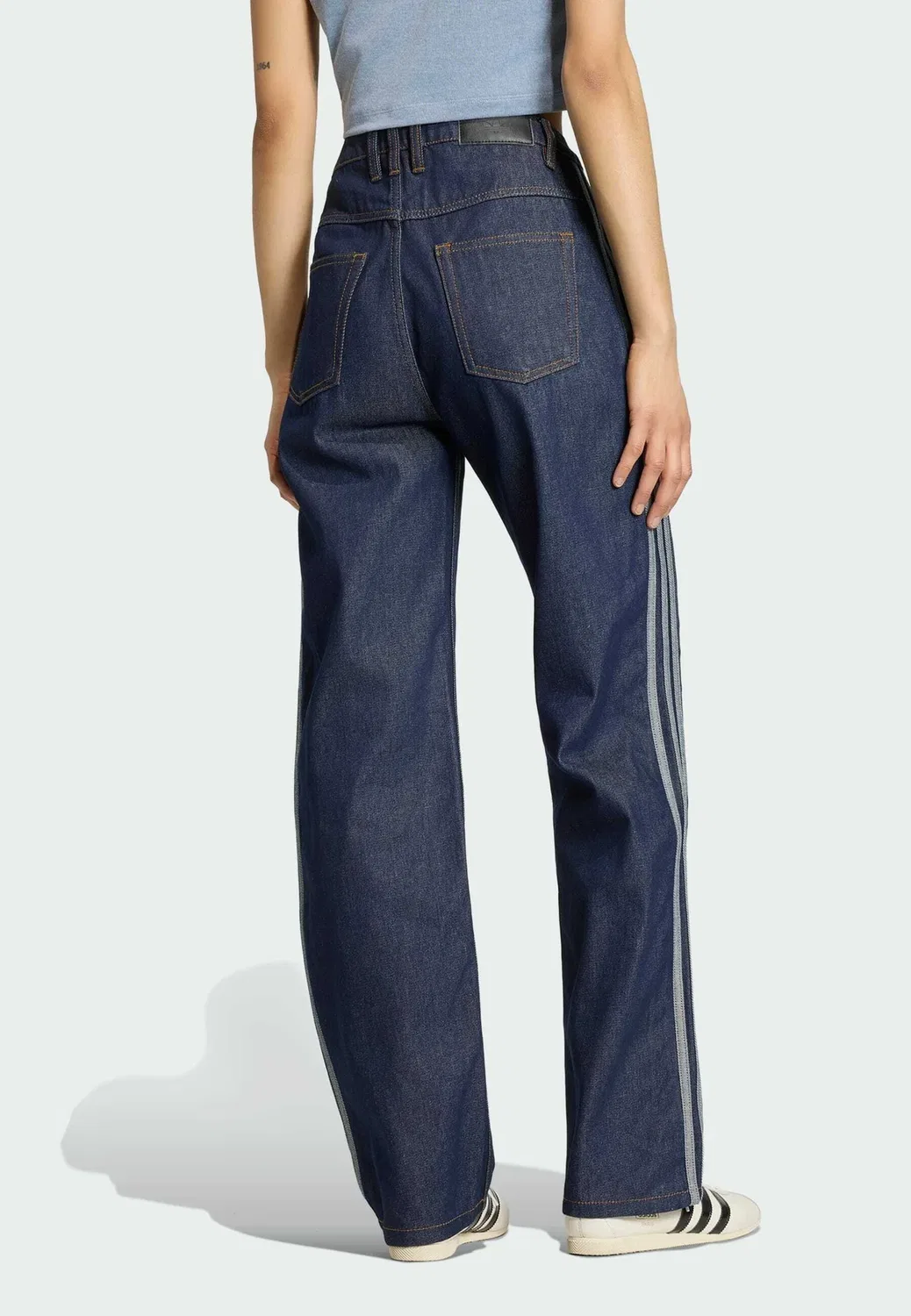 Джинсы Firebird со средней посадкой и прямым кроем - прямые джинсы Adidas Originals, Indigo Denim — фото 3