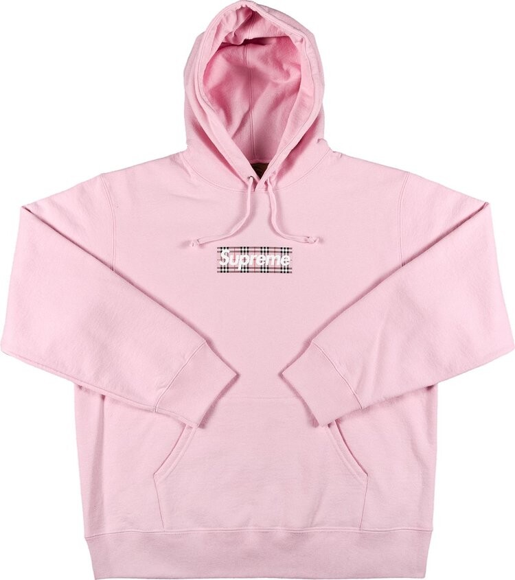 

Толстовка Supreme x Burberry Box Logo Hooded Sweatshirt 'Light Pink', розовый