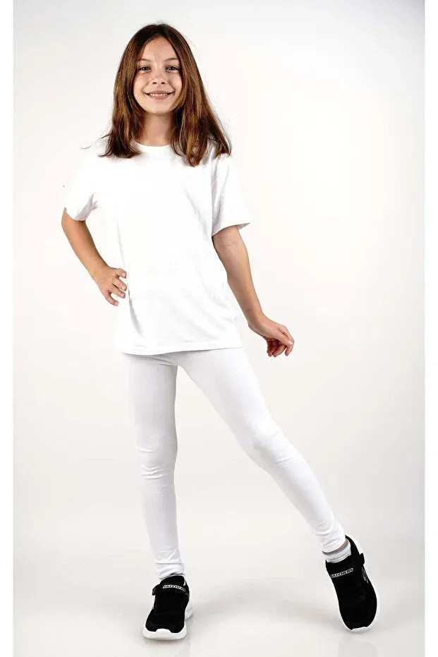 Детские лосины для девочек хлопковые Lovella, White