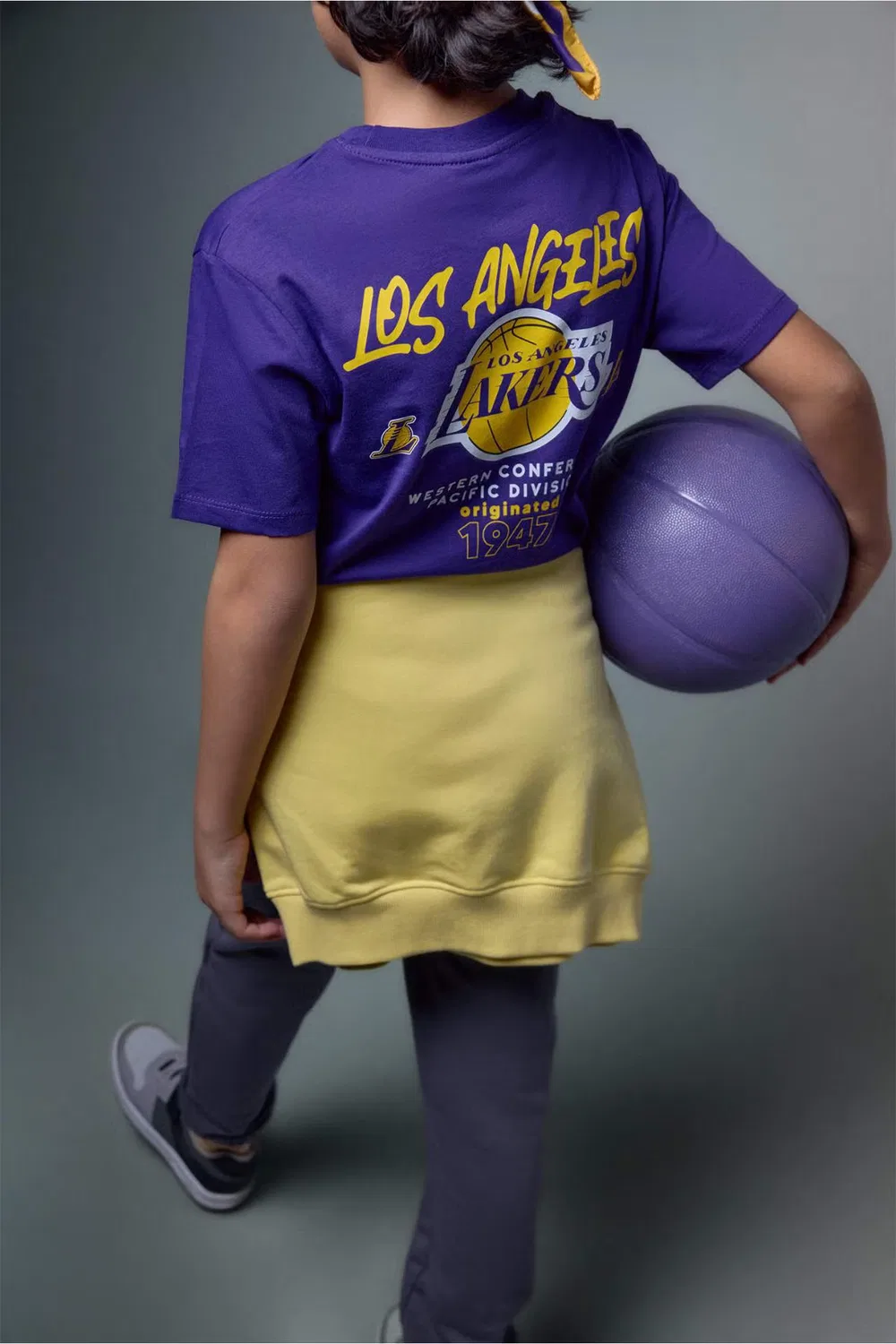 Футболка с принтом NBA Los Angeles Lakers Defacto, фиолетовый