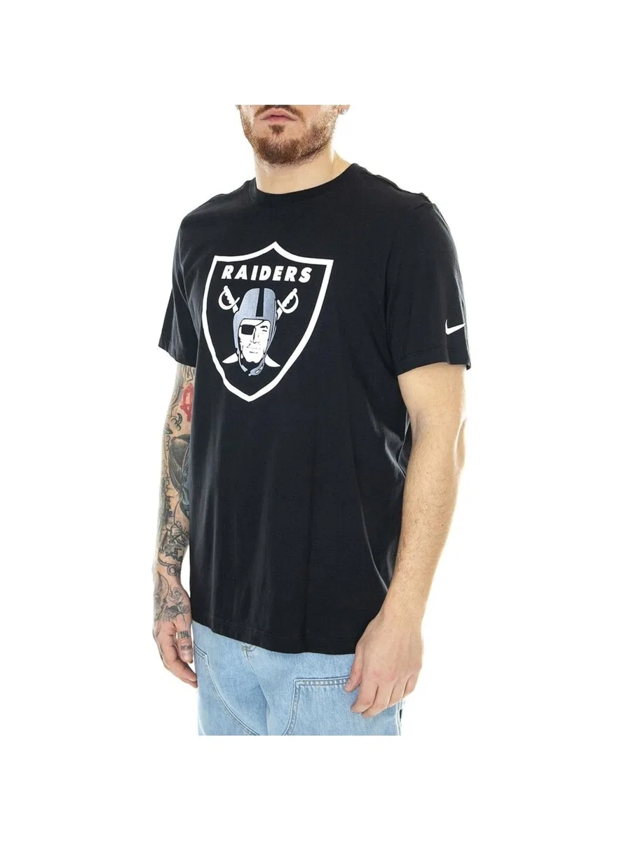 Футболка NIKE 'Logo Essential T-Shirt Las Vegas Raiders Black' черного цвета
